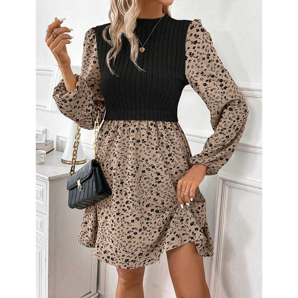 Floral Knit Patchwork Dress | Elysse