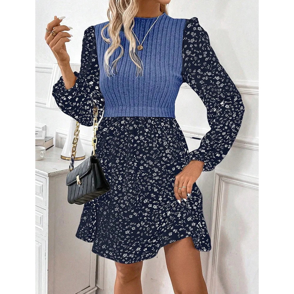 Floral Knit Patchwork Dress | Elysse