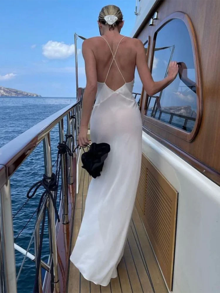 Women Elegant Black Plunge Maxi Dress | Ava