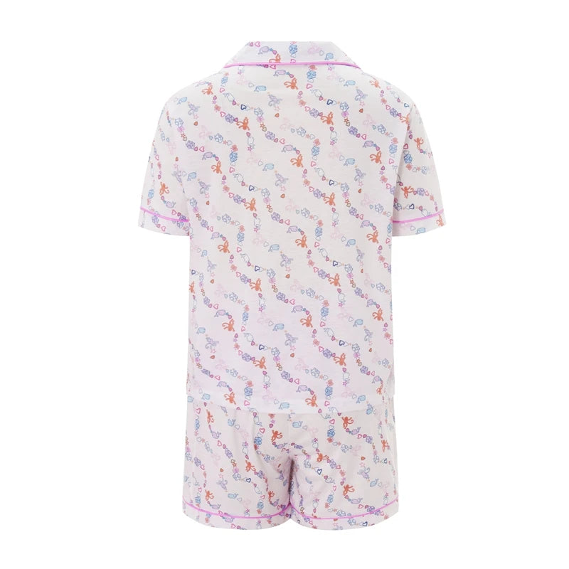 Women Short Sleeve Pajama Set | Damaris