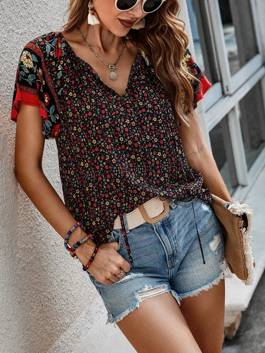 Women Boho Floral Blouse | Mavis