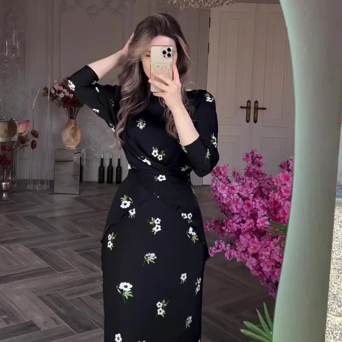 Women Floral Midi Dress | Angelie