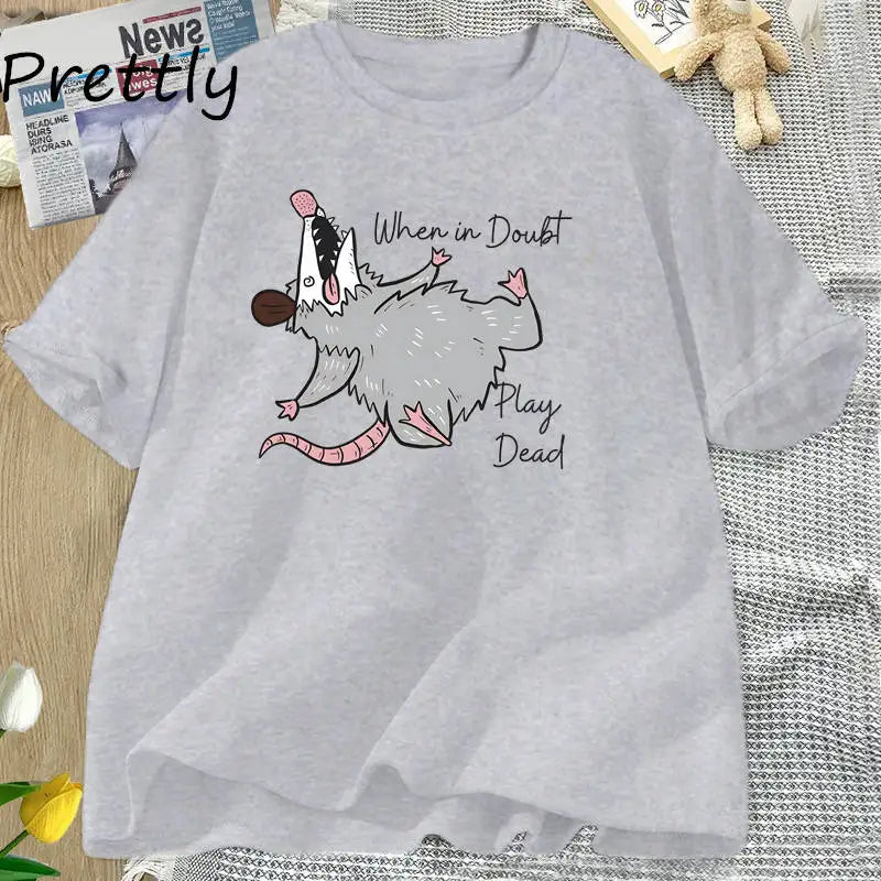 Variant image for Unisex T Shirt White Cotton | Funny Possum-1
