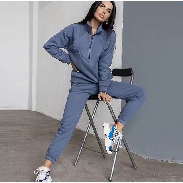 Women Quarter-Zip Tracksuit Set | Lirienne