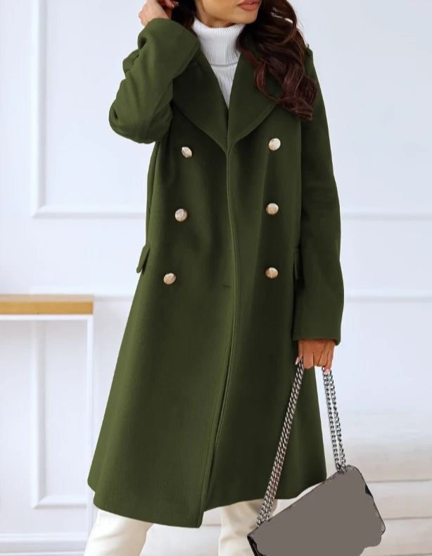 Women Elegant Double-Breasted Coat | Samara