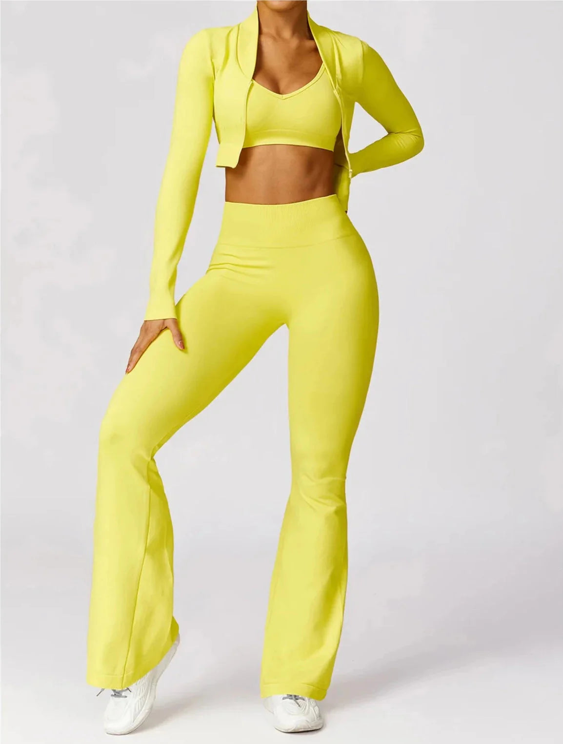 Variant image for Women Flare Set Black Nylon Spandex | Serenity-13