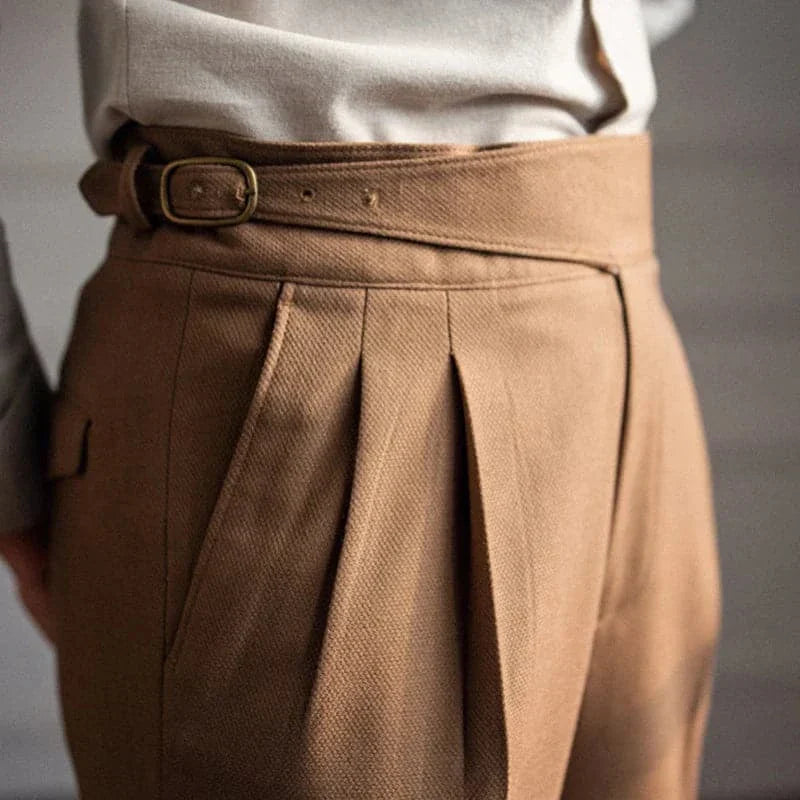 Variant image for Women Trousers Black Midweight Fabric | Elegant Style-1