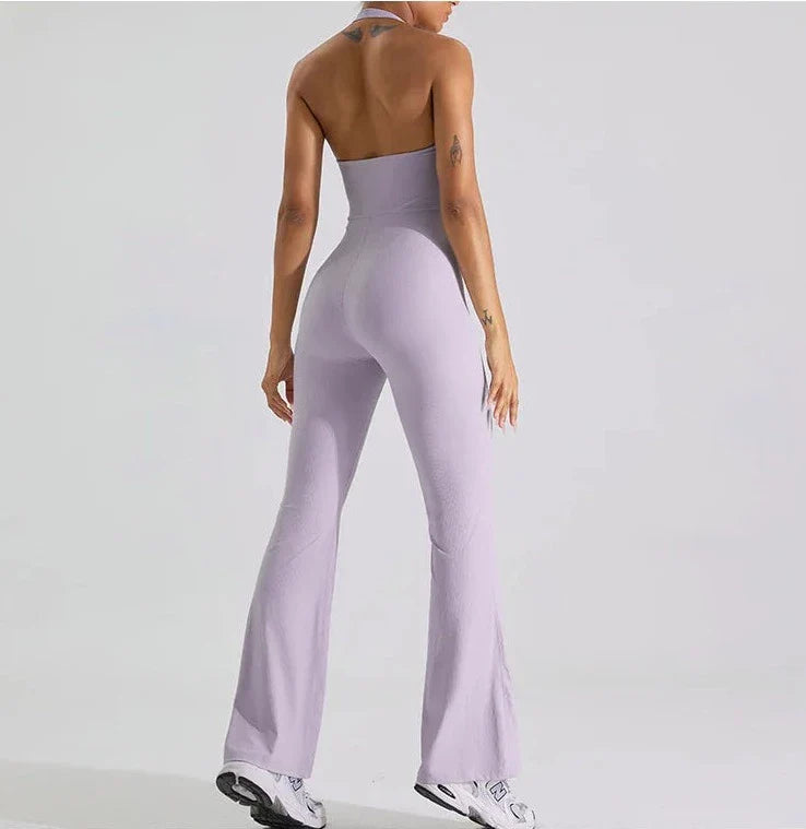 Women Jumpsuit Black Nylon Spandex | Haven-4