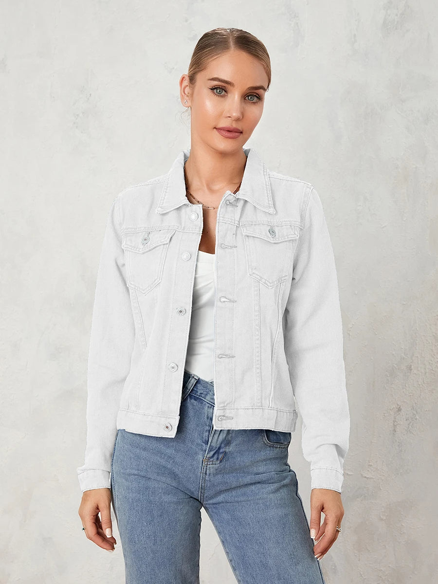 Variant image for Women Denim Jacket Black Cotton | Classic Style-8