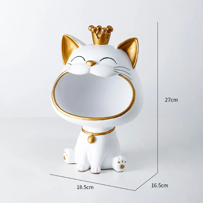 Variant image for Cat Organizer Sculpture Multi-Colored Resin | Whimsical Design-2