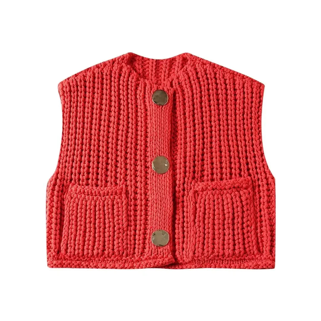 Women Sleeveless Knit Vest | Hestia