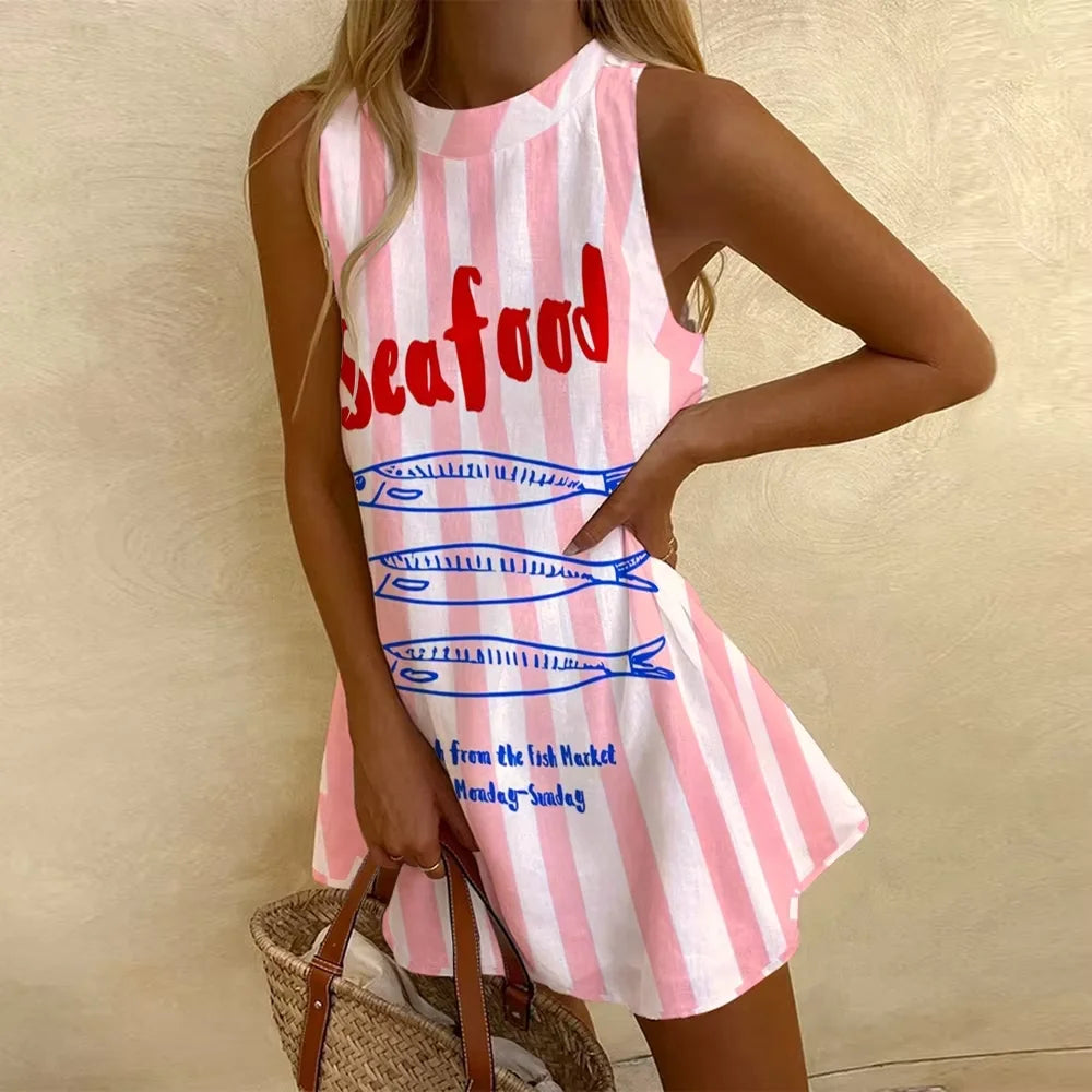 Women Chic Printed A-Line Mini Dress | Ramona