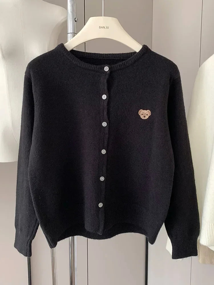 Women Cute Teddy Button Cardigan | Letitia