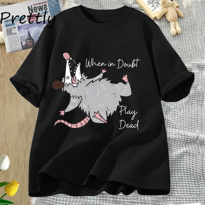 Variant image for Unisex T Shirt White Cotton | Funny Possum-13