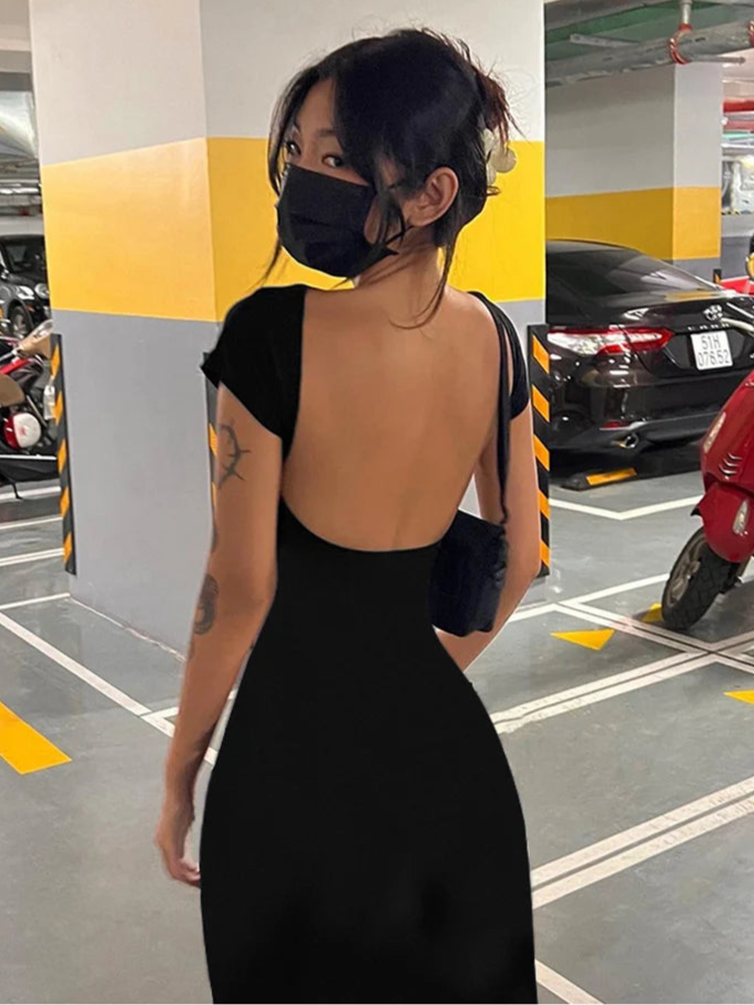 Women Backless Maxi Dress | Bessie