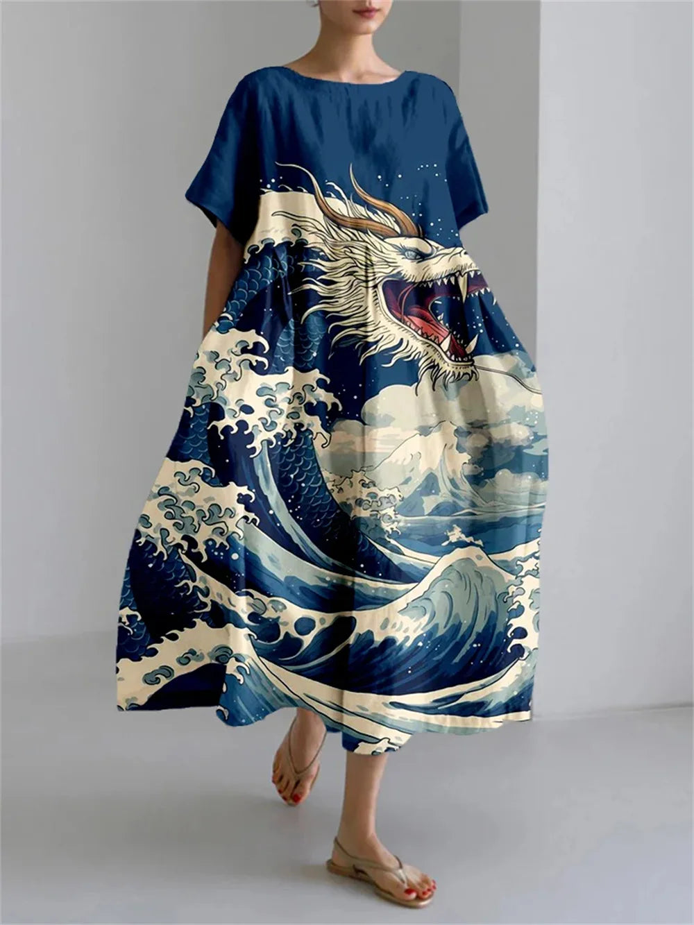 Women Floral Embroidered Midi Dress | Liza