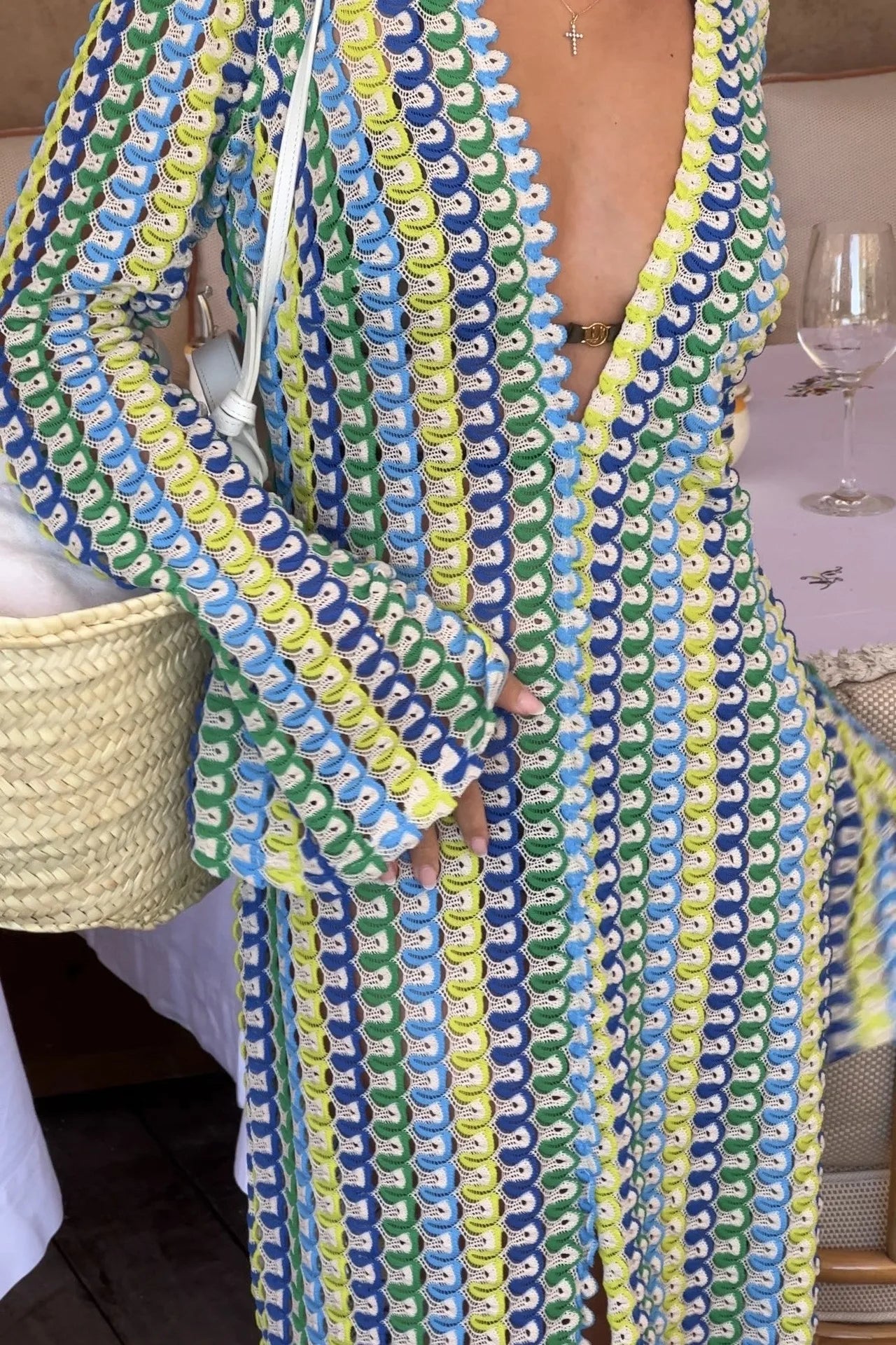 Women Retro Knit Maxi Dress | Abril