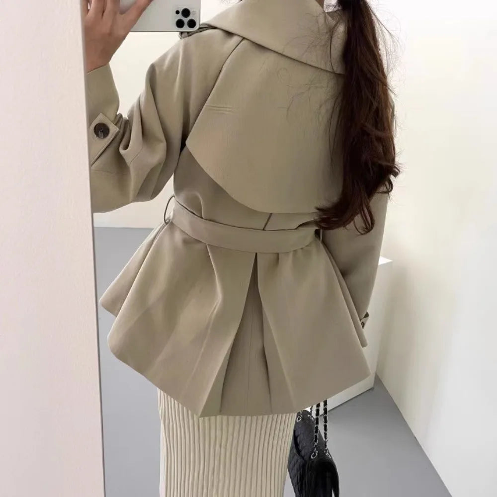 Women Belted Oversized Trench Jacket | Devina