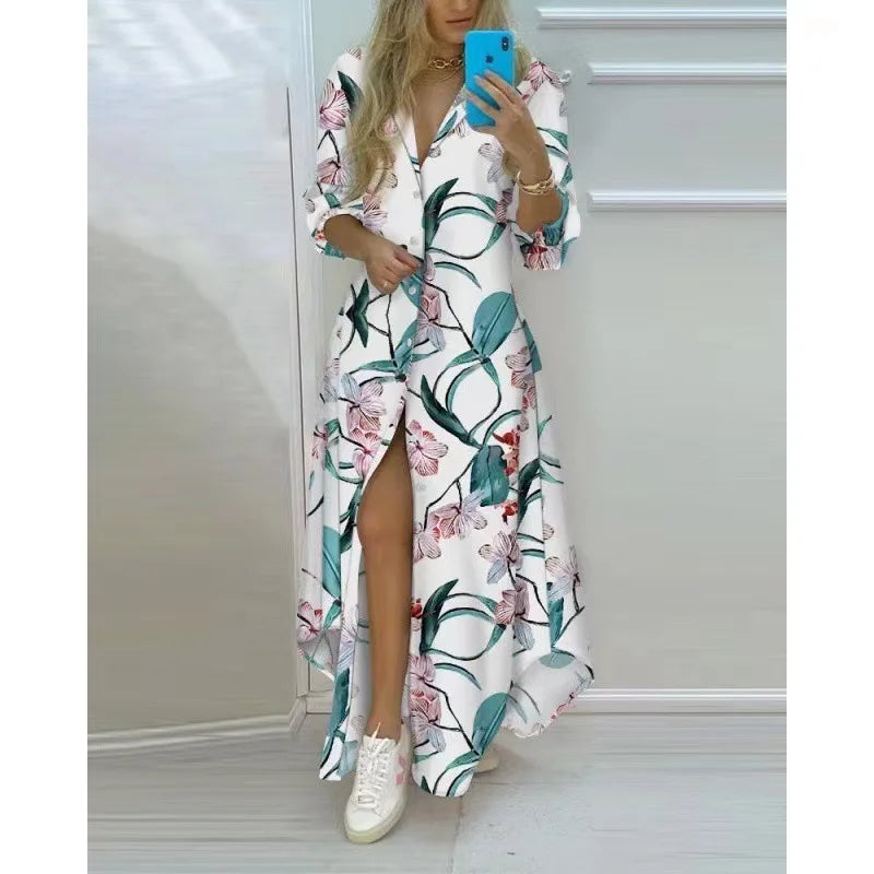 Women Beach Dress Maxi with Prints | Boho
