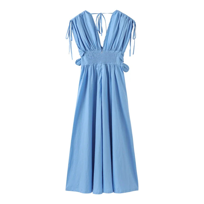 Women Flower Applique Maxi Dress | Nancy