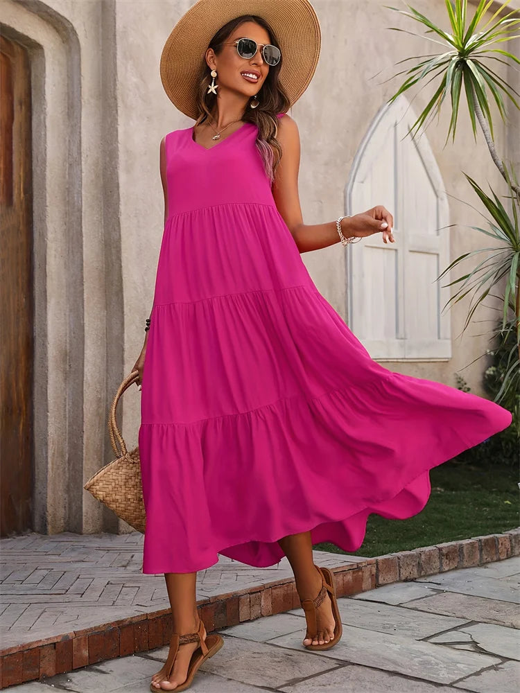 Women Tiered Maxi Dress | Fernanda