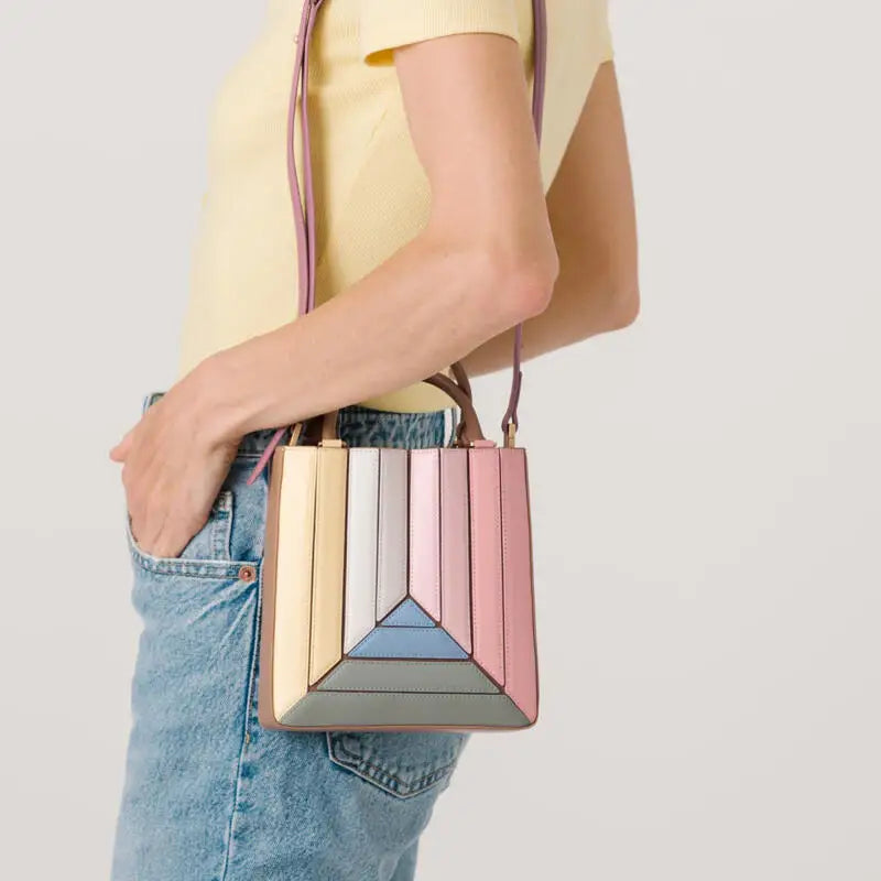 Women Colorful Geometric Handbag | Eloise