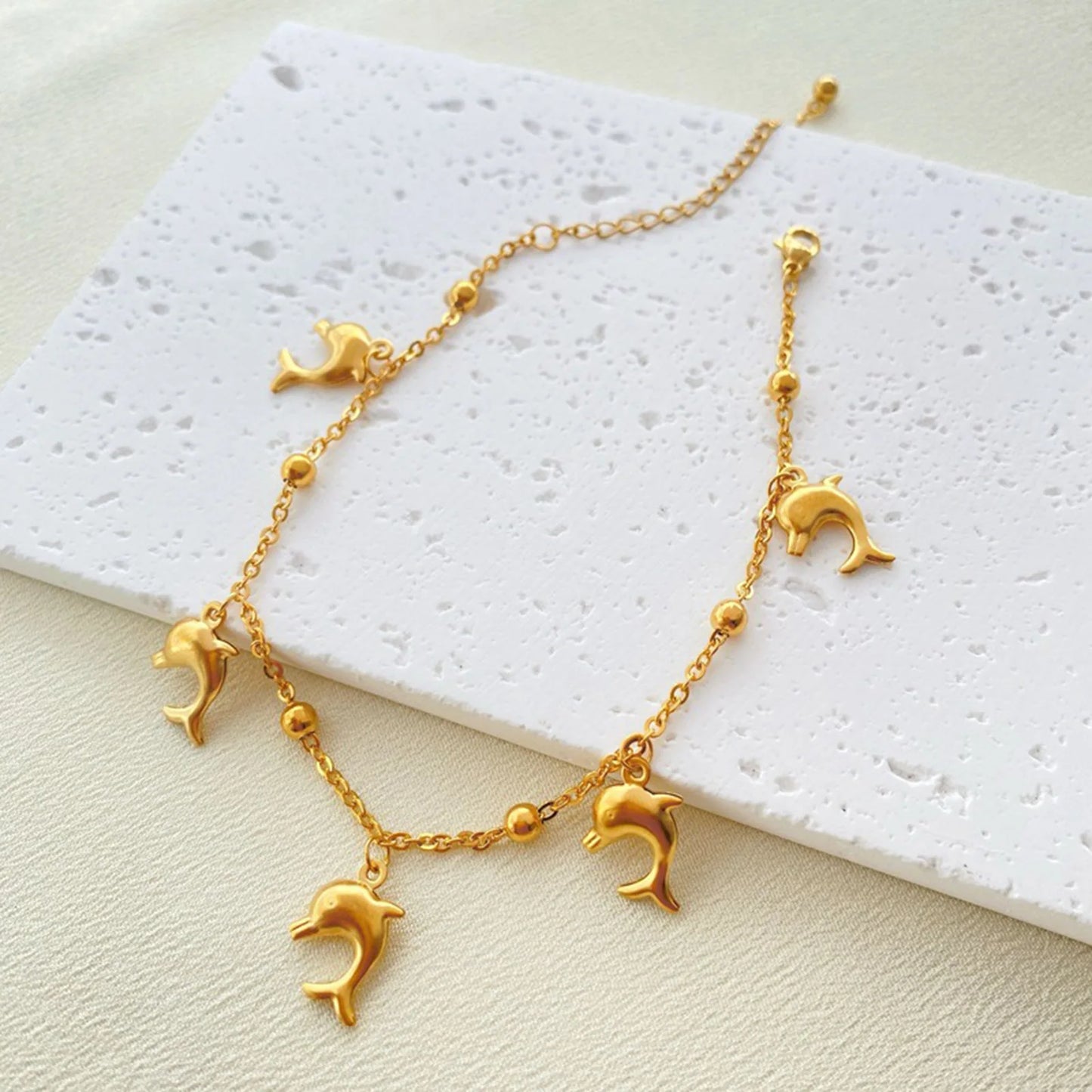Women Gold Charm Anklet | Celestine