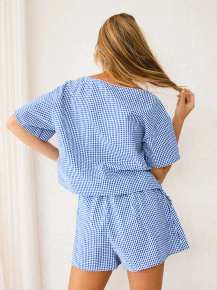 Women Gingham Two-Piece Set | Quinn