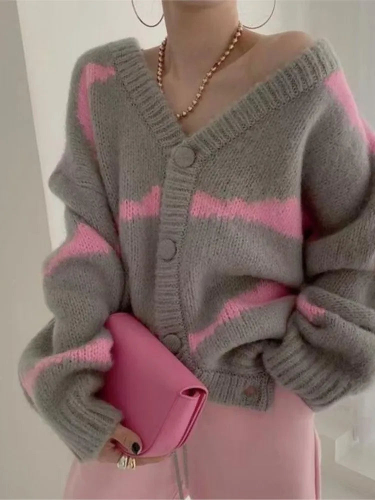 Women Fuzzy Tie-Dye Cardigan | Eldora