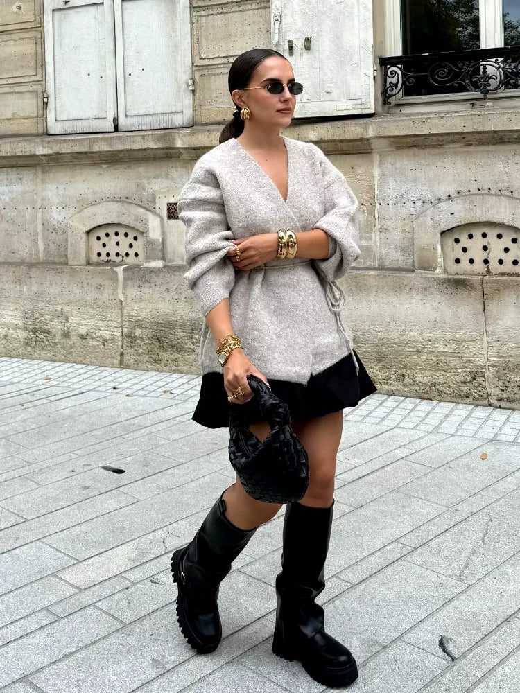 Women Belted Knit Cardigan | Gertrude