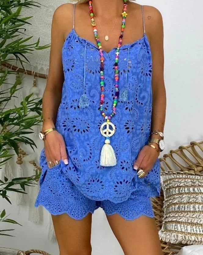 Women Embroidered Two-Piece Set | Olivia