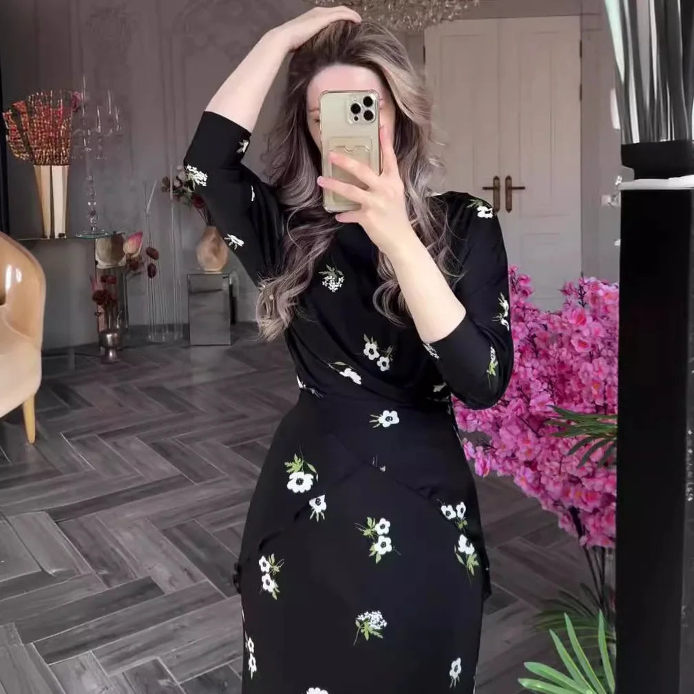 Women Floral Midi Dress | Angelie