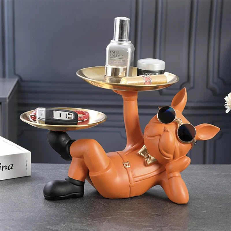 Variant image for Home Decor Bulldog Object Holder Resin | Charming Organizer-4