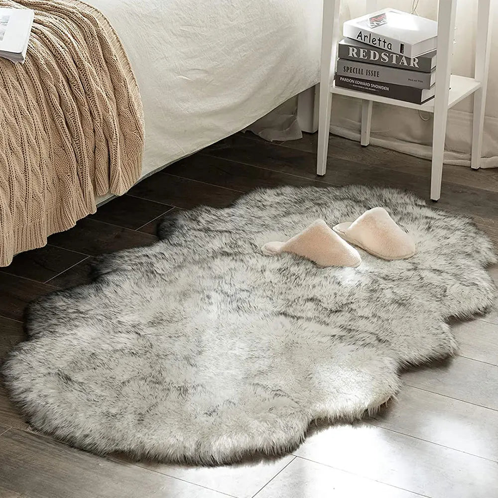 Variant image for Faux Sheepskin Area Rug Washable Modern Style | Cozy Comfort-13