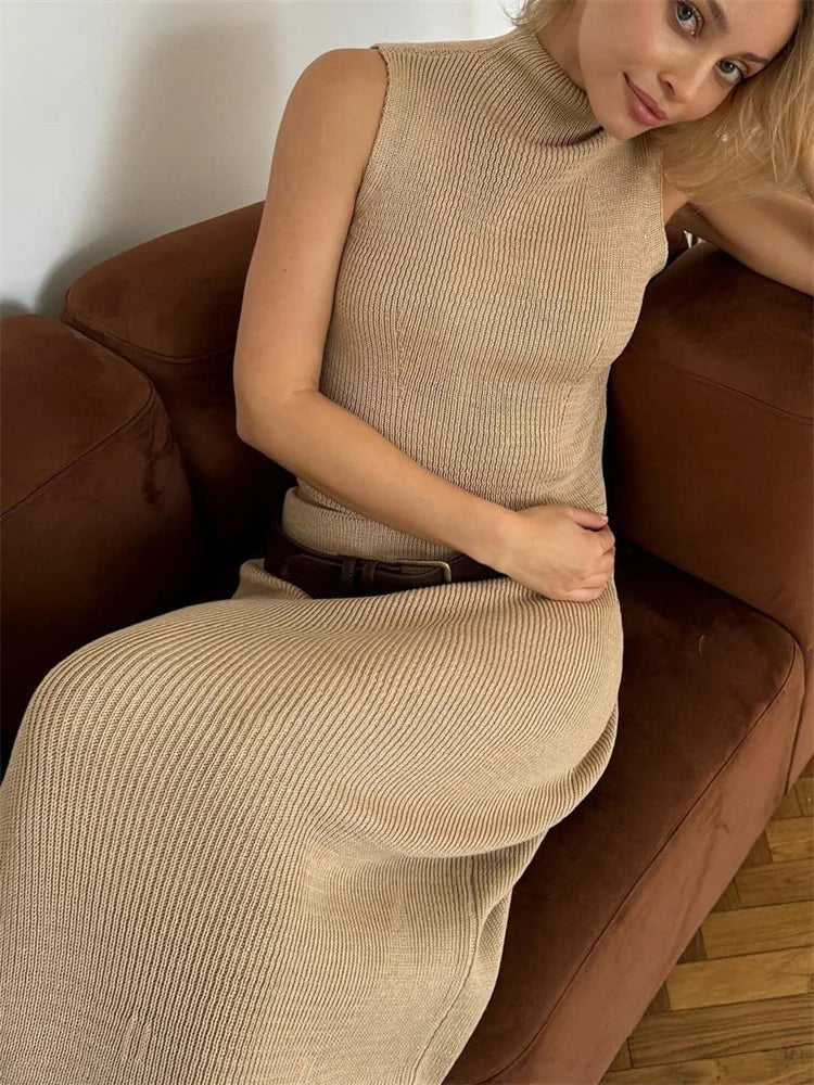 Women Sleeveless Knit Two-Piece Set | Melvina