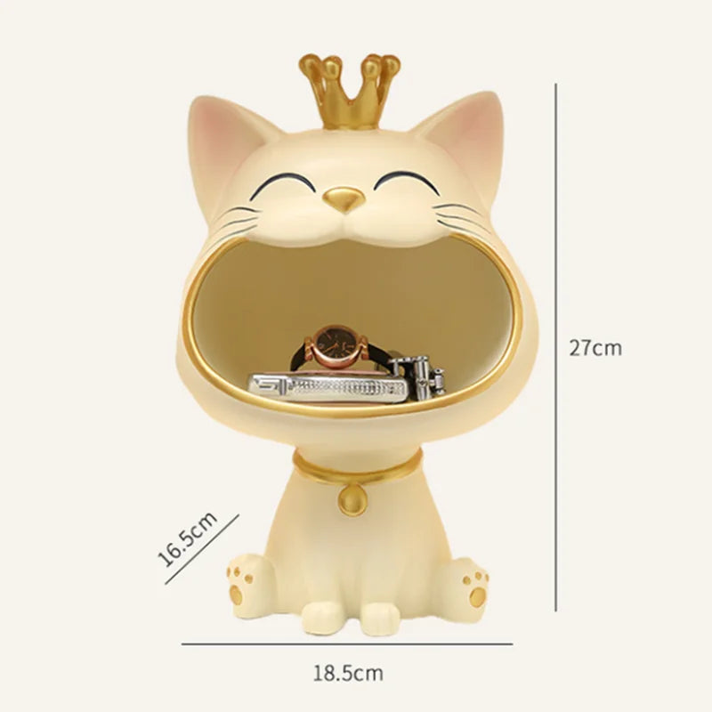Variant image for Cat Organizer Sculpture Multi-Colored Resin | Whimsical Design-5