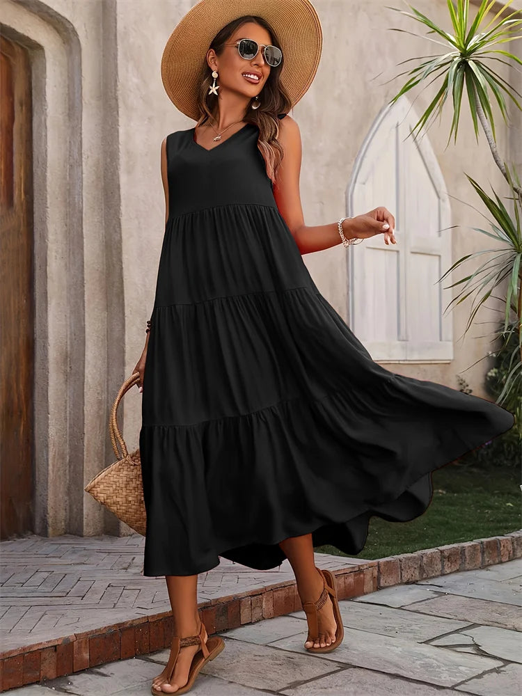 Women Tiered Maxi Dress | Fernanda