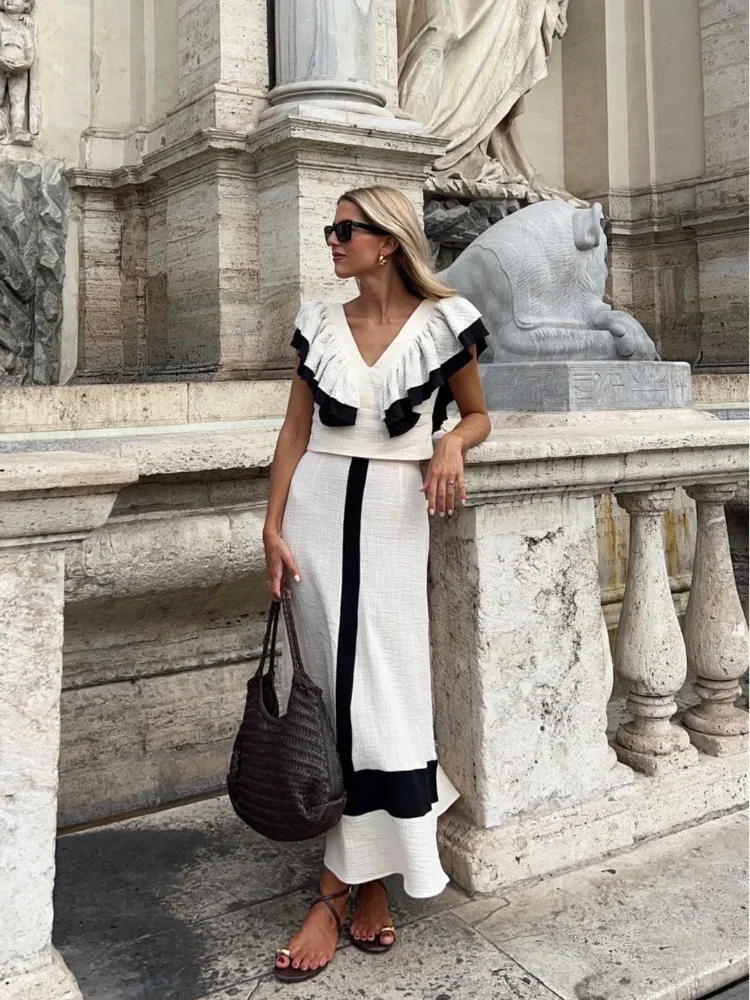Women Ruffled Midi Dress | Melissa