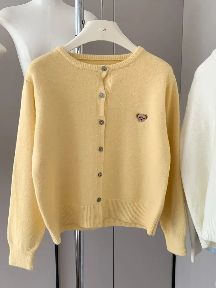 Women Cute Teddy Button Cardigan | Letitia