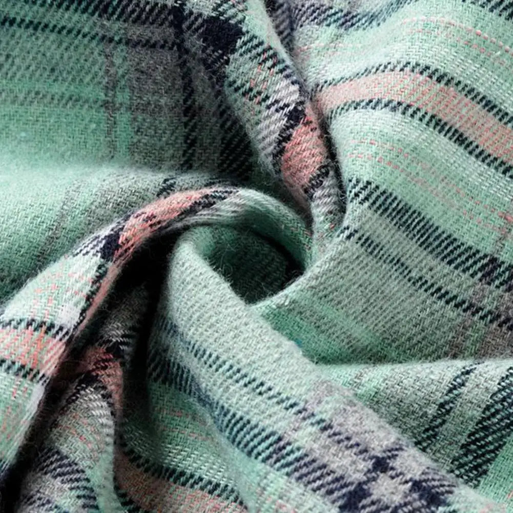 Woman Lightweight Plaid Hooded Shirt | Kalista