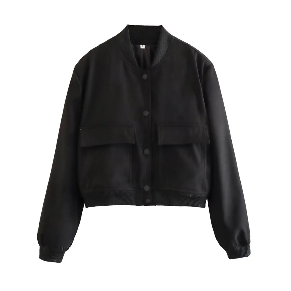 Variant image for Women Bomber Jacket Green Cotton | Vintage Chic-4