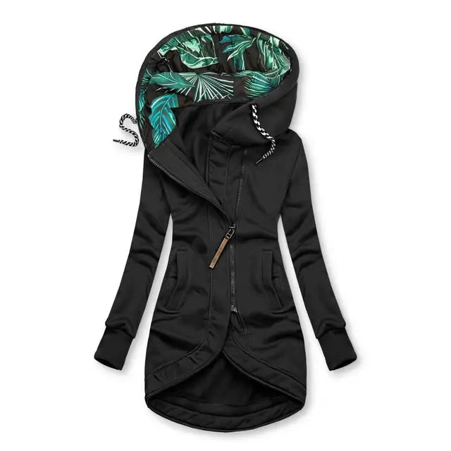 Women Asymmetrical Zip Hooded Jacket | Novella