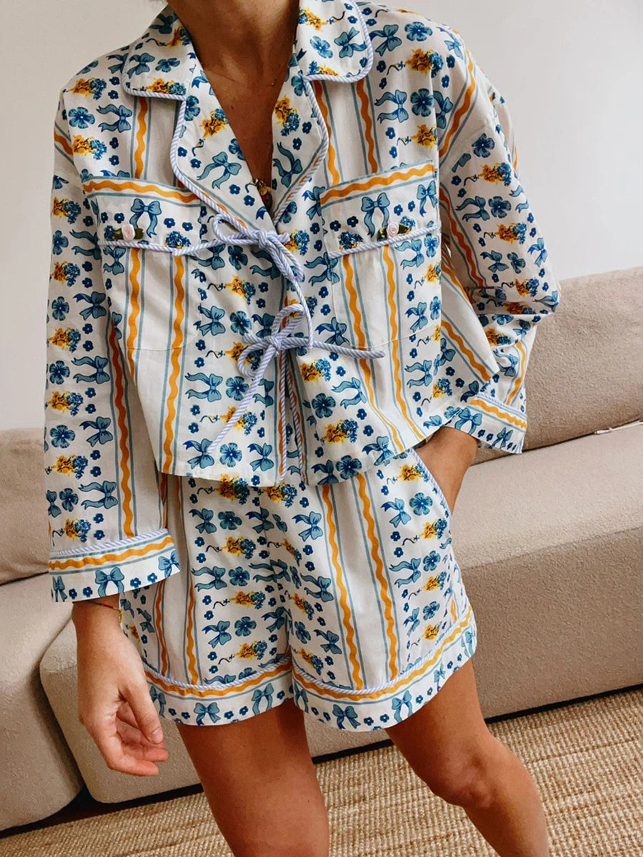 Women Vintage-Inspired Pajama Set | Delia