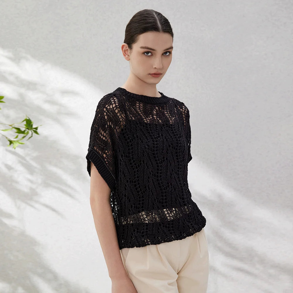 Women Crochet Knit Top | Tauria