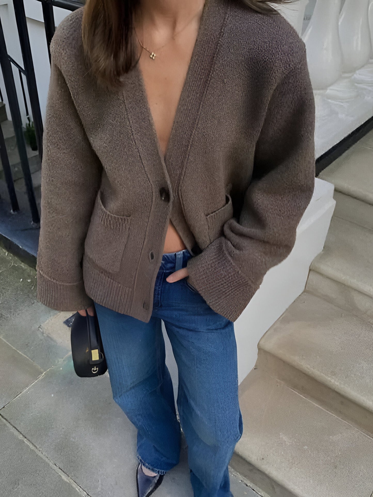 Women Buttoned Knit Cardigan | Geraldie