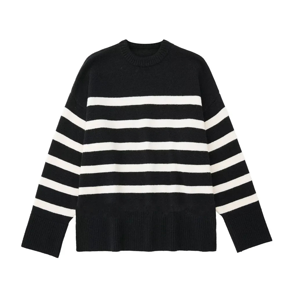 Women Striped Knit Sweater | Rosalina