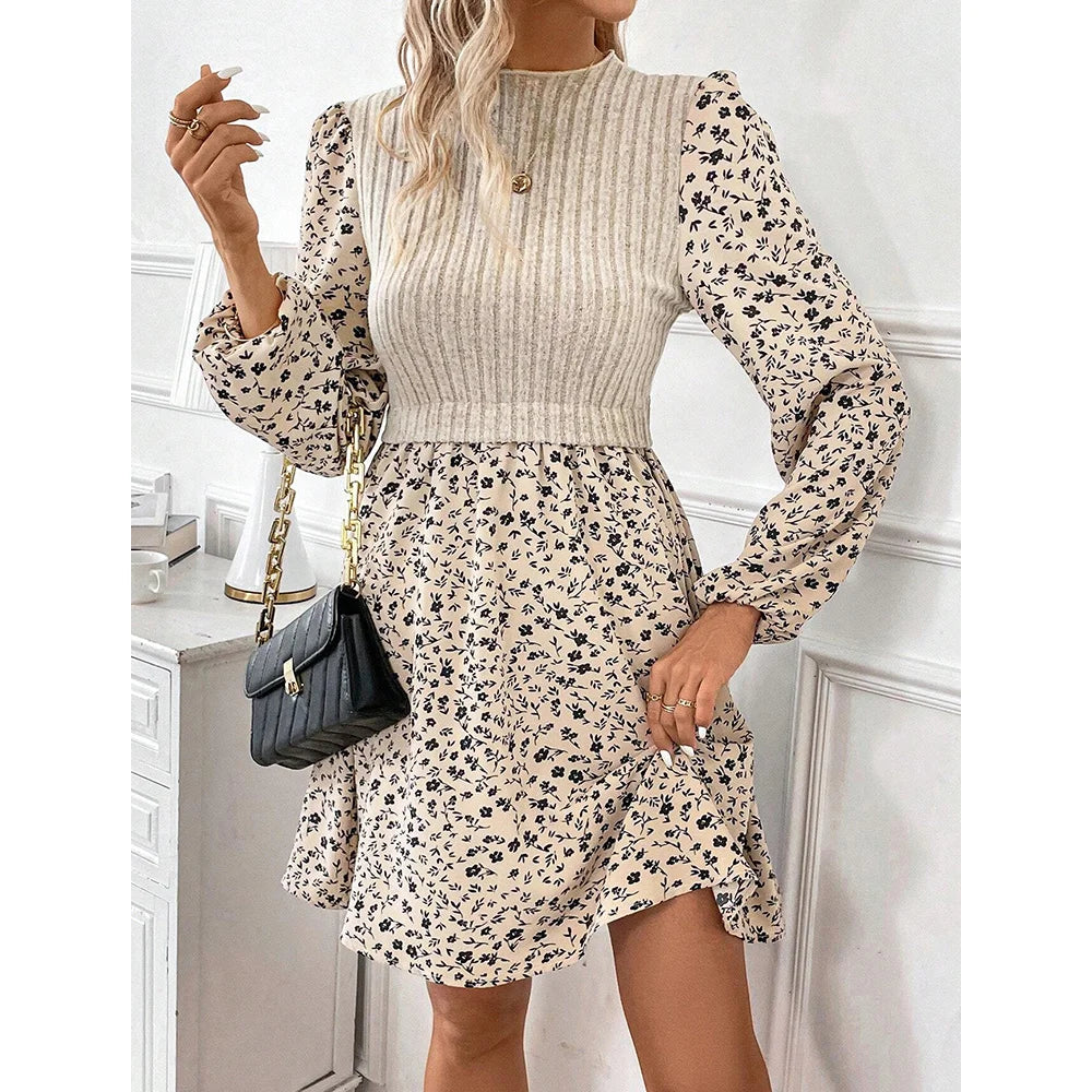 Floral Knit Patchwork Dress | Elysse