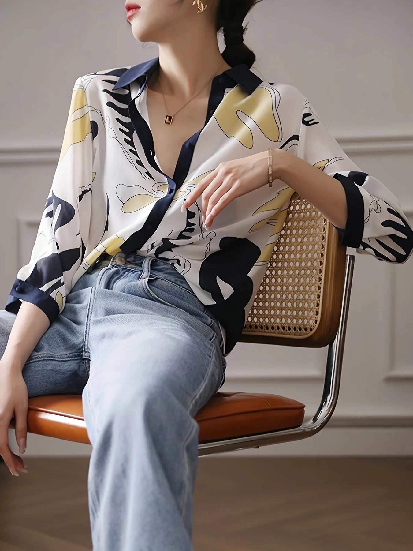 Women Abstract Printed Blouse | Celine
