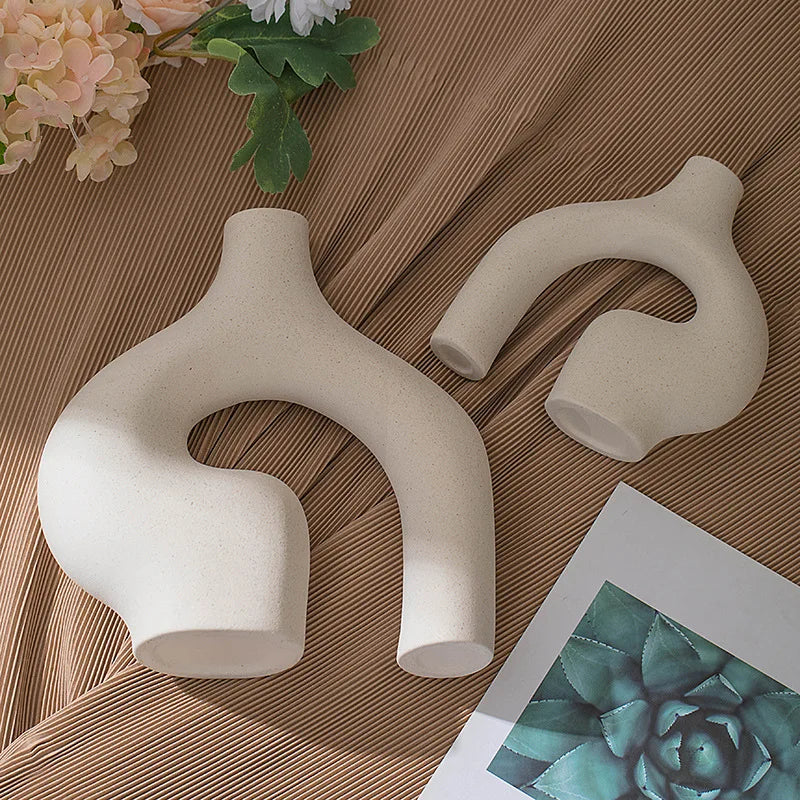 White Ceramic Decorative Vase | Elegance 6