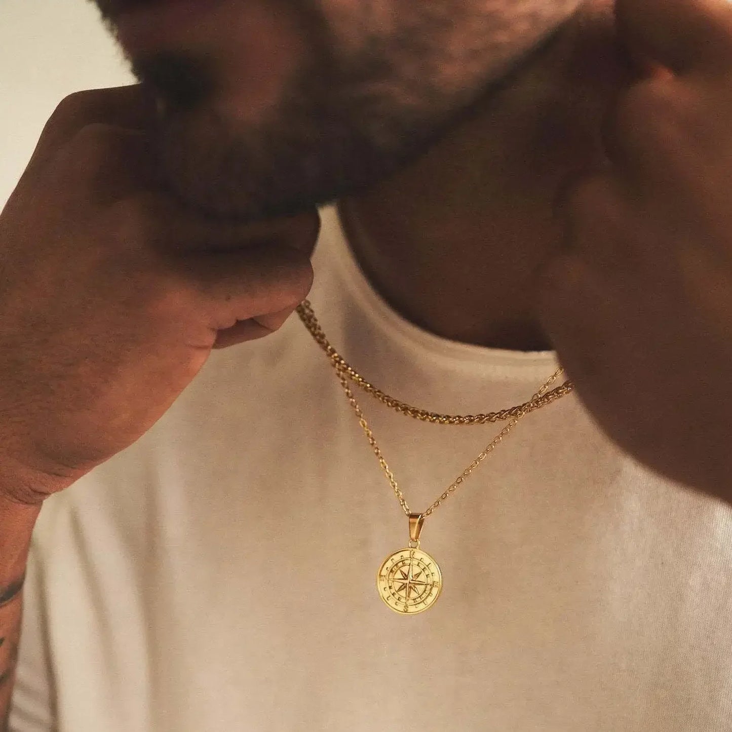 Men's Necklace Gold Stainless Steel Cuban Link Chain | Urban Explorer-2